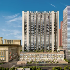 gallery of spr city tower elevation - 3 bhk apartment