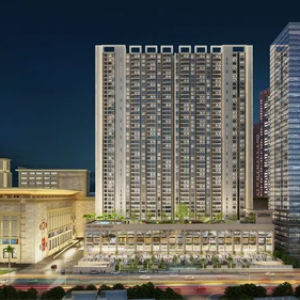 gallery of spr city night elevation - 3 bhk apartment