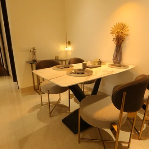 spr city modelhouse elegant dining area - 3 bhk apartment