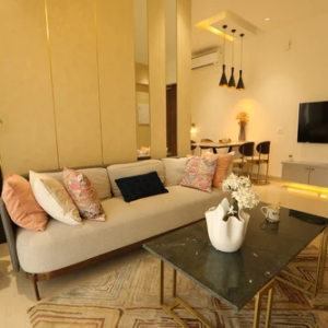 spr city modelhouse luxury living room - 3 bhk apartment