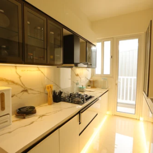 spr city modelhouse elegant kitchen- 3 bhk apartment