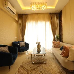 spr city modelhouse living space - 3 bhk apartment